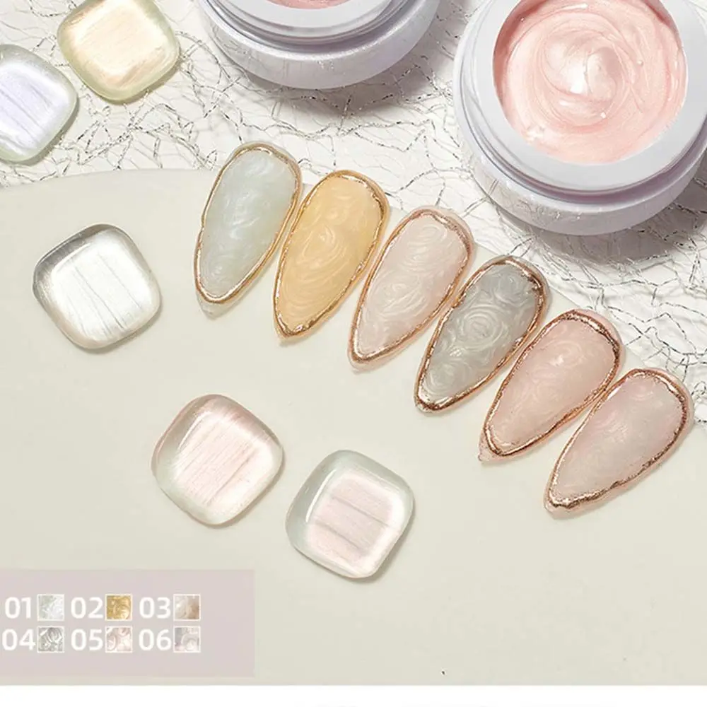 Гель-лак для ногтей полуперманентный фотолак 5 мл жемчужная оболочка дизайн