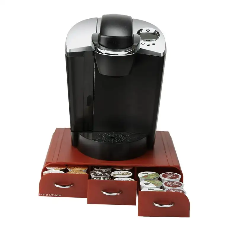 

Capacity K-Cup, Dolce Gusto, CBTL, Verismo, Single Serve Coffee Pod Holder Drawer, Red