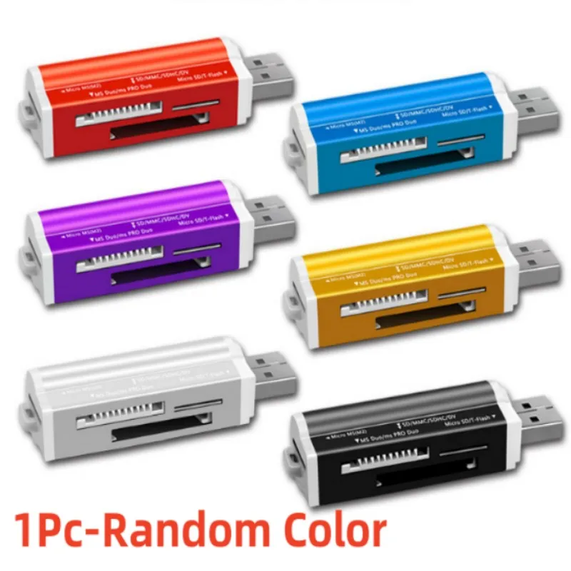 

Multi-colored USB2.0 Memory Card Reader For Micro SD MMC SDHC TF Card