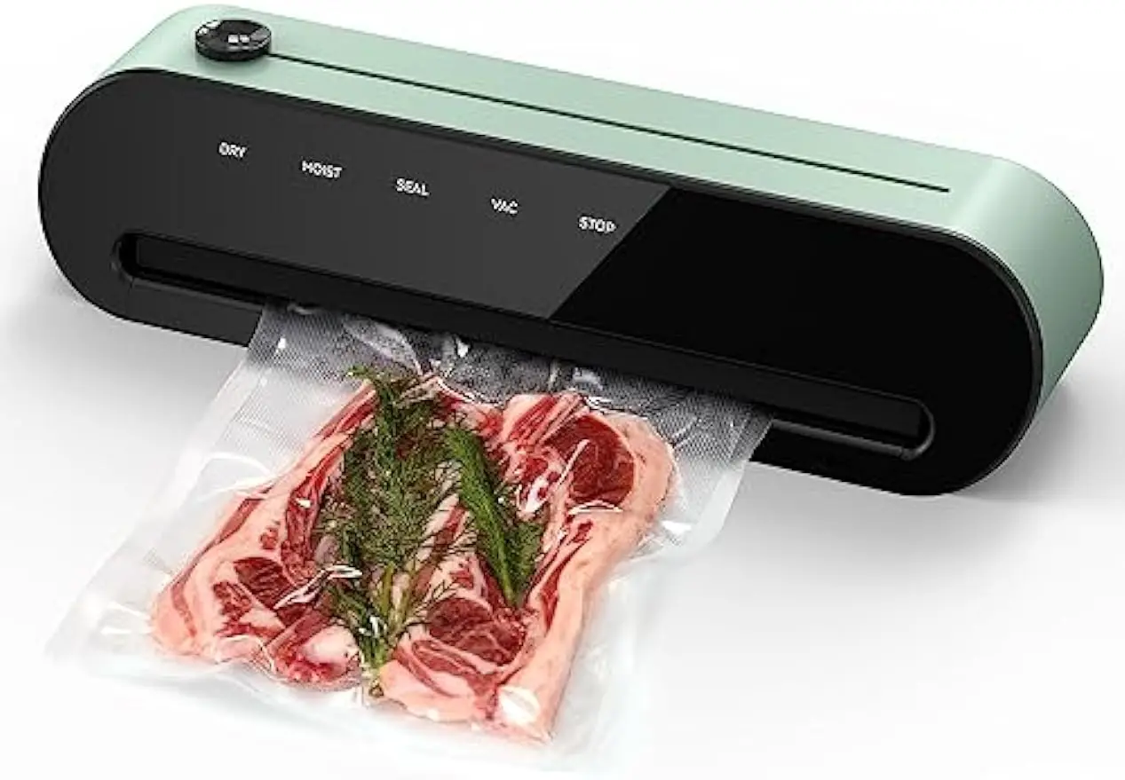 

Vacuum Sealer Machine, Automatic 5 in 1 LED Touch Screen Food Sealer with Dry & Moist Modes, Built-in External Suction Tube