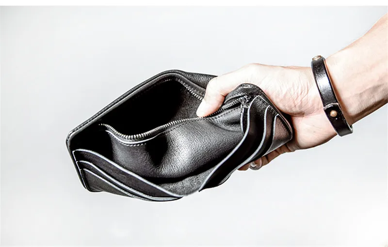 simple casual soft natural first layer cowhide men's short wallet fashion vintage luxury genuine leather black card holder purse