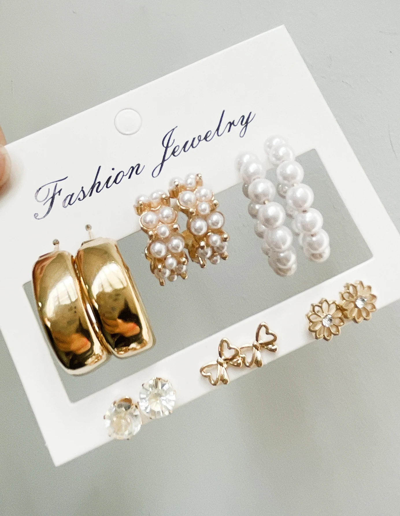 12 шт. изысканный бант цветок модный сплав искусственный жемчуг набор сережек