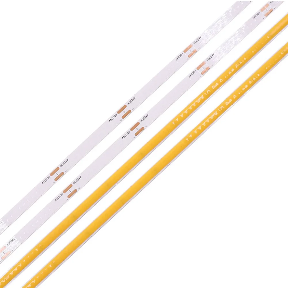 Светодиодная лента COB 12 В 24 мягкая гибкая светодиодная 384 светодиодов/м 5 мм тонкая