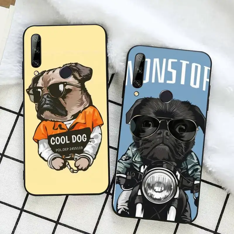 

Cool Pug Dog Phone Case for Huawei Honor 10 i 8X C 5A 20 9 10 30 lite pro Voew 10 20 V30