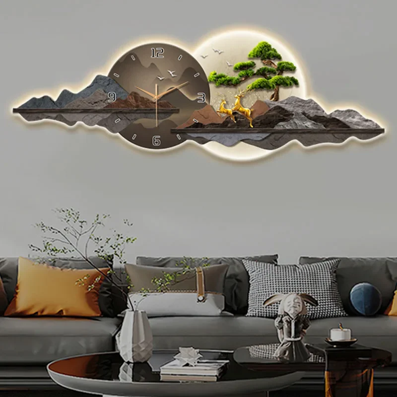 

Art Mural Wall Clocks Living Room Big Size Aesthetic Design Wall Watch Creative Fashion Nordic Horloge Murale Room Decorations
