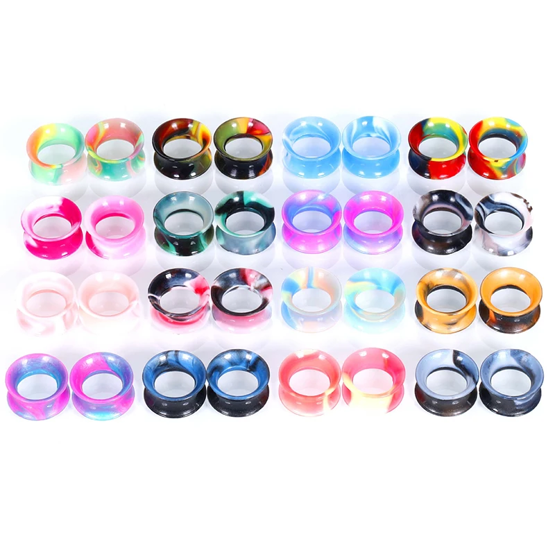 1Pc 8-14mm Silicone Ear Gauges Tunnels Hollow Plugs Earring Ear Piercing Stretcher Expander Fashion Body Jewelry For Ear Tunnels images - 6