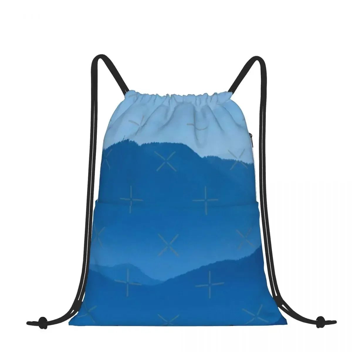 Рюкзак на шнурке сумка через плечо с карманом молнии для занятий спортом и