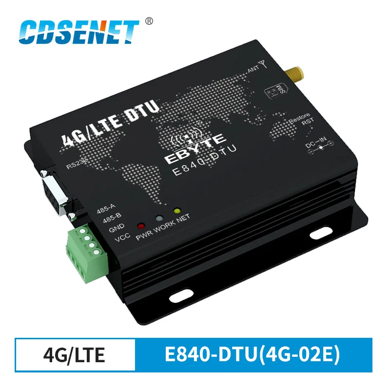 4G Module LTE RS232 RS485 Modbus RTU TCP E840-DTU(4G-02E) LTE-FDD WCDMA GSM Wireless Transparent Transceiver Modem
