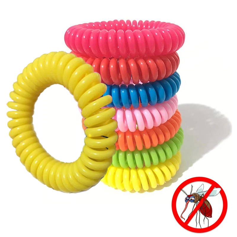 

Anti-mosquito Bracelet Elastic Coil Spiral Hand Wrist Band Telephone Ring Chain Spring Repellent Sport Travel Outdoor Protection
