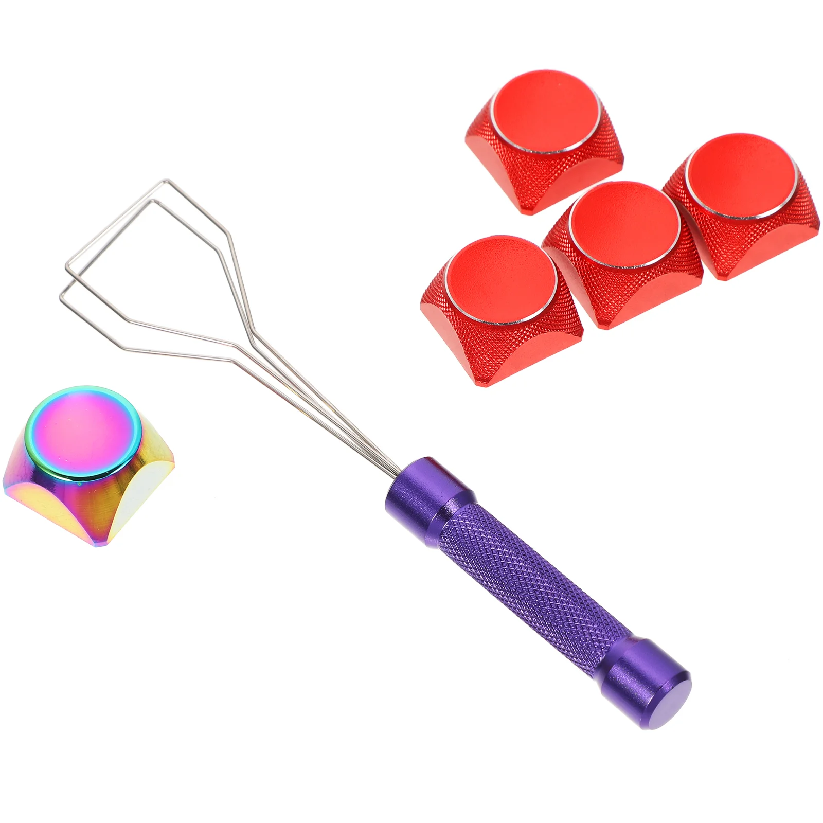 

1 Set of Key Cap Replacement Keycaps Durable Keycap Set Metal Keycap with Key Puller