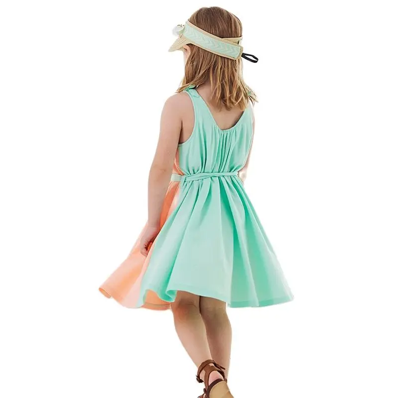 Детское пляжное платье без рукавов на бретельках |