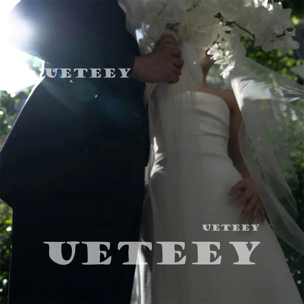 UETEEY индивидуальное корейское свадебное платье без бретелек с простыми складками