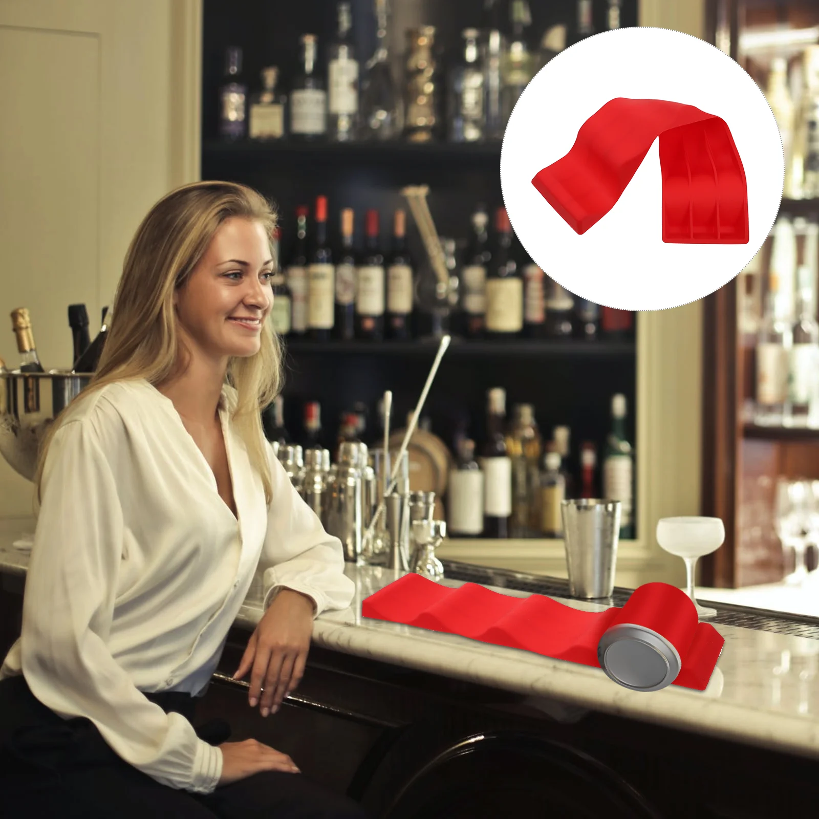 

Bottle Rack Holder Can Stacker Storage Organizer Mat Fridge Silicone Water Beerdisplay Stacking Refrigerator Cabinet Racks