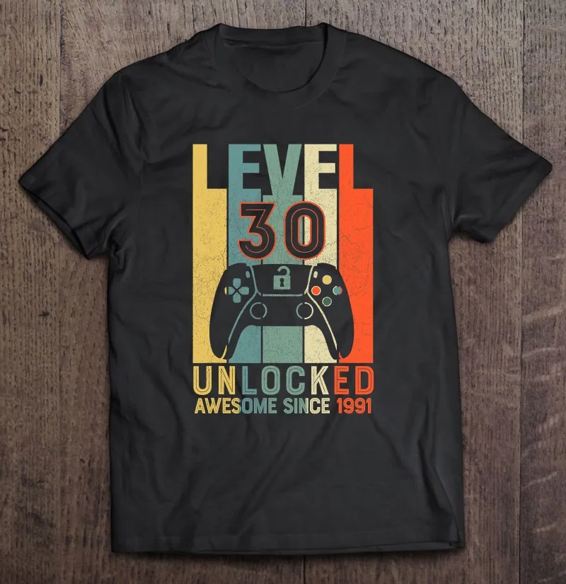 

Видео геймер 30 день рождения уровень 30 разблокирован удивительный с 1991 года Ver2 Футболка мужская рубашка блузка печать пользовательская оде...