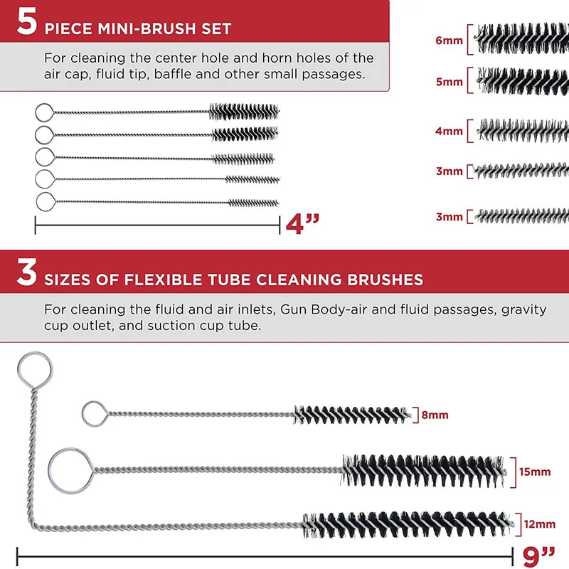 Аэрограф комплект для чистки краскопульта 27 шт. гравитационная мини-краска HVLP