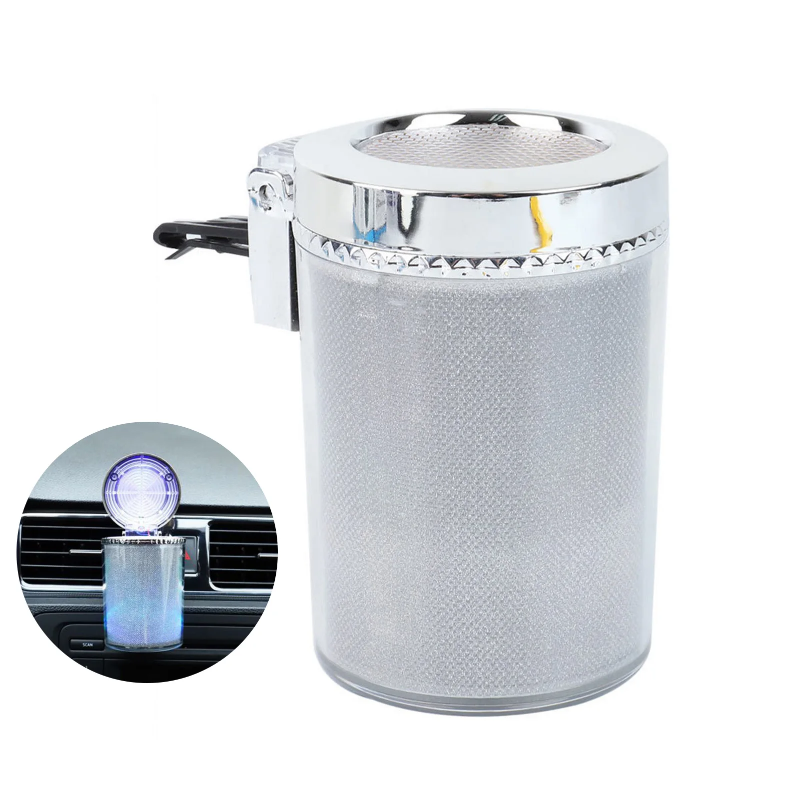 

New Car Ashtray With LED Light Ci-garette Cigar Ashtray Container Ashtray Gas Bottle Smoke Cup Holder Storage Cup Car Supplies