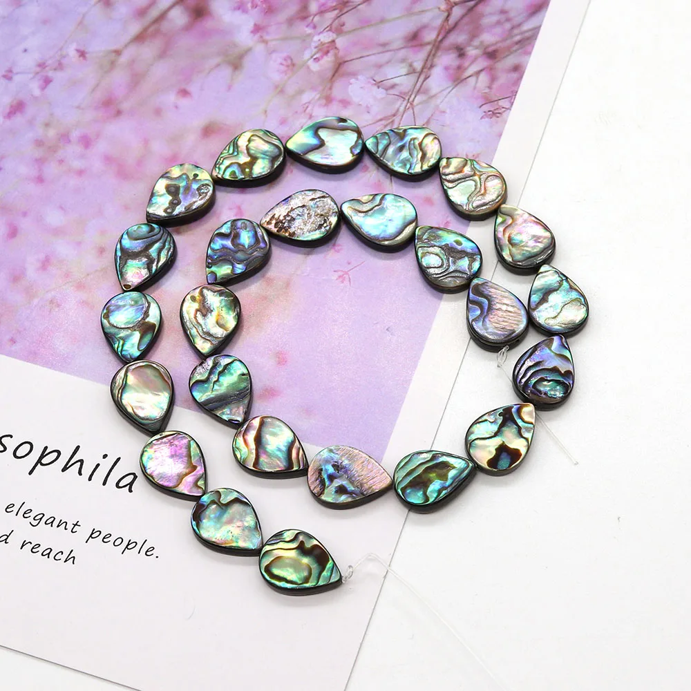 

Exquisite Natural Abalone Shell Drop Shape Beads 6-25mm Charm Fashion Colorful DIY Necklace Earrings Making Jewelry Accessories