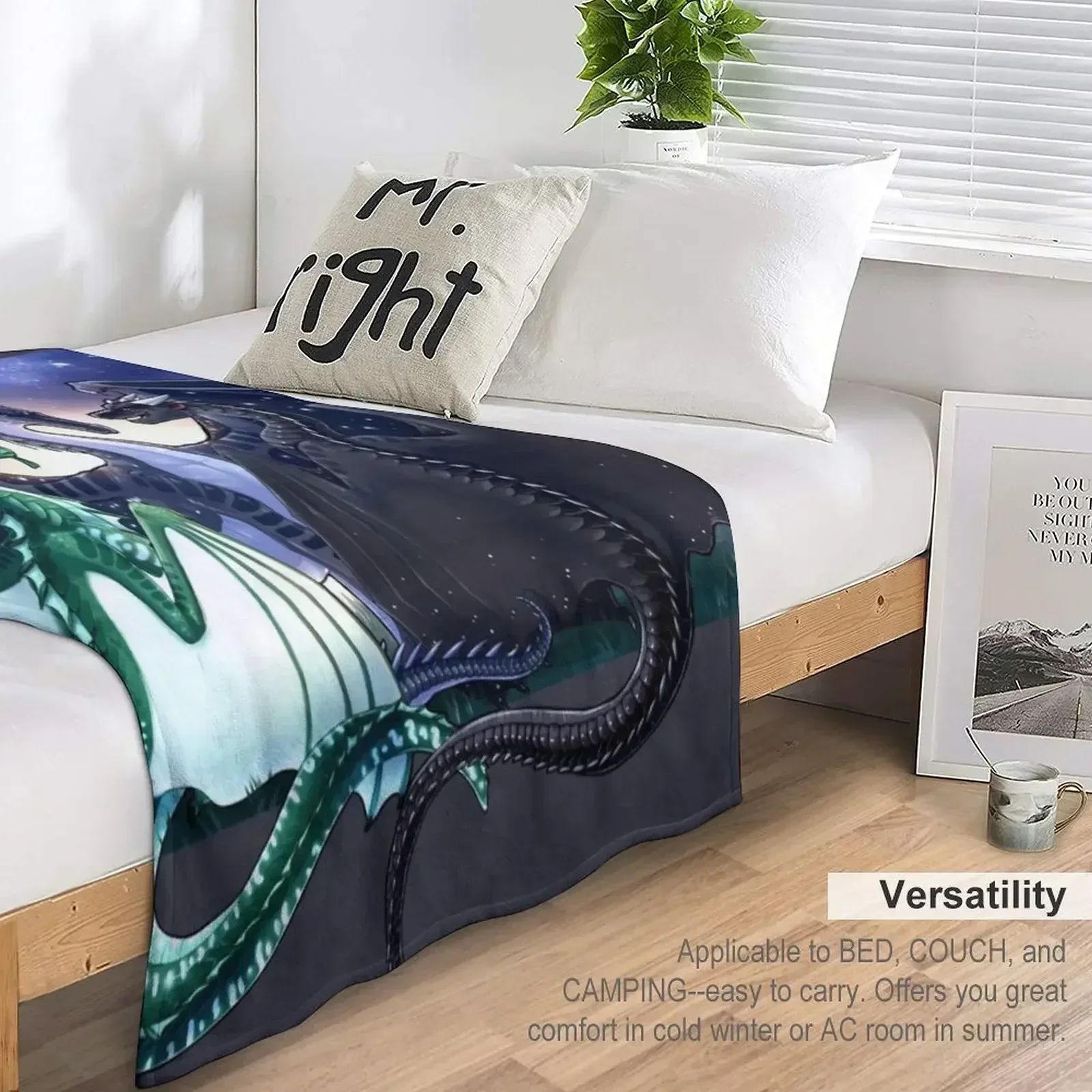 Wings of Fire - Legends Fathom Darkstalker Clearsight Плед Туристические мягкие одеяла