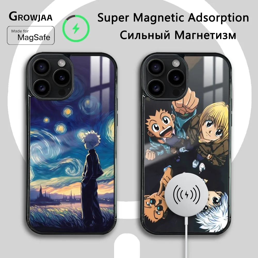 H-Hunter H-unters Anime Phone Case For iPhone 16 15 14 13 12 11 Pro Max Plus Mini Magsafe Mirror Wireless Magnetic Cover