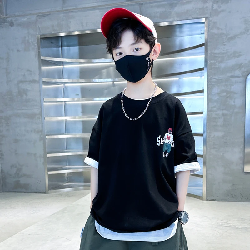 

Футболка с коротким рукавом и круглым вырезом для мальчиков