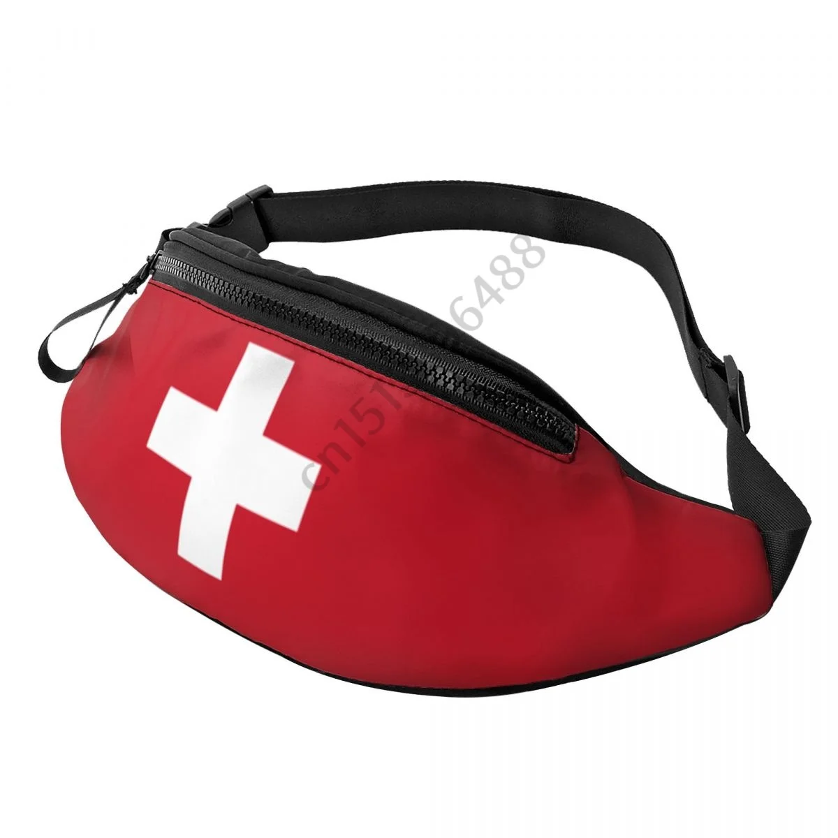 

Switzerland Country Flag Women Men Fanny Pack Waist Bag Native Hip Lightweight Strap Waist Pack for Running Hiking