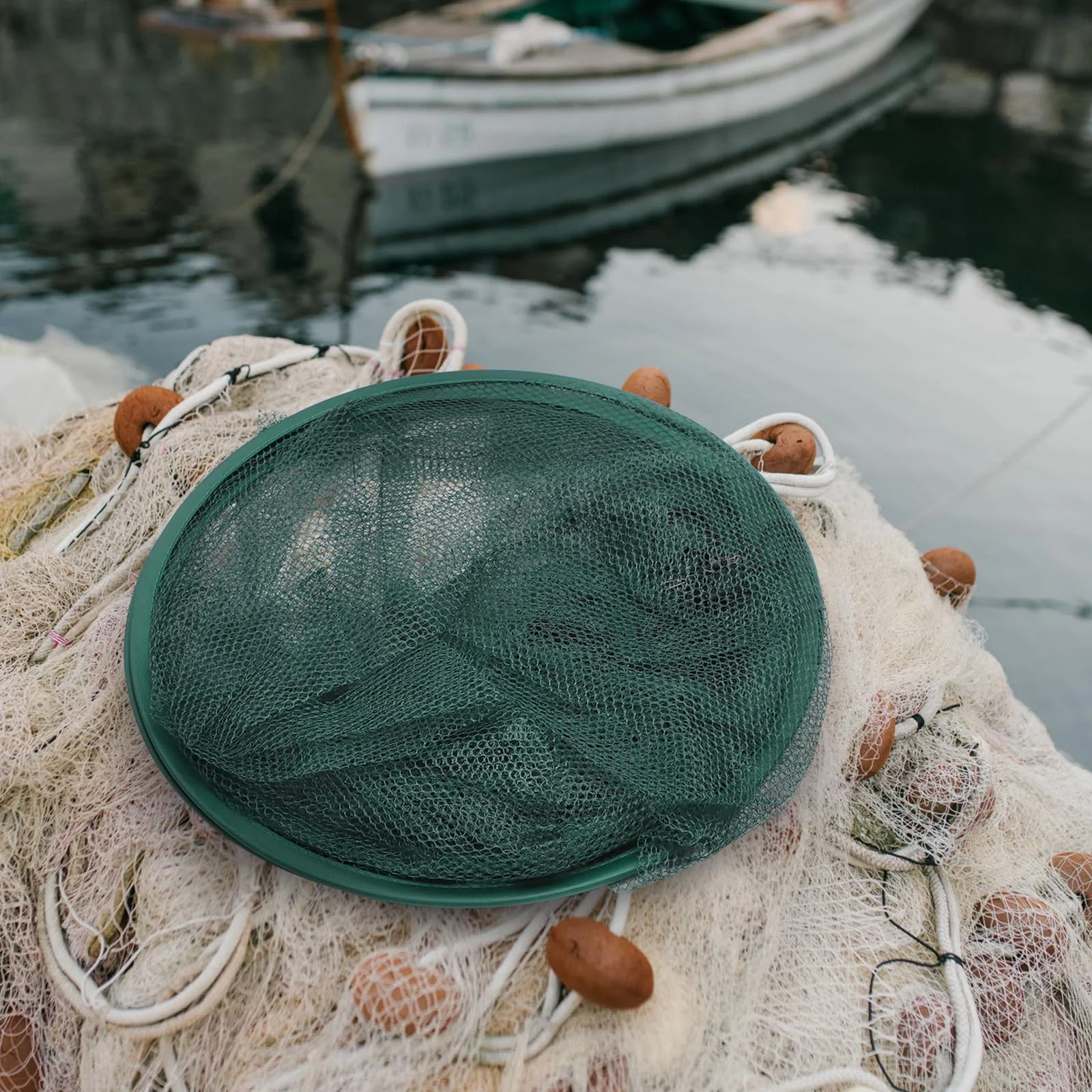 

Net Crab Portable Collapsible Landing Foldable Traps Shrimp Bait Mesh Minnow Pot Folding Nets Basket Catcher Crayfish Round
