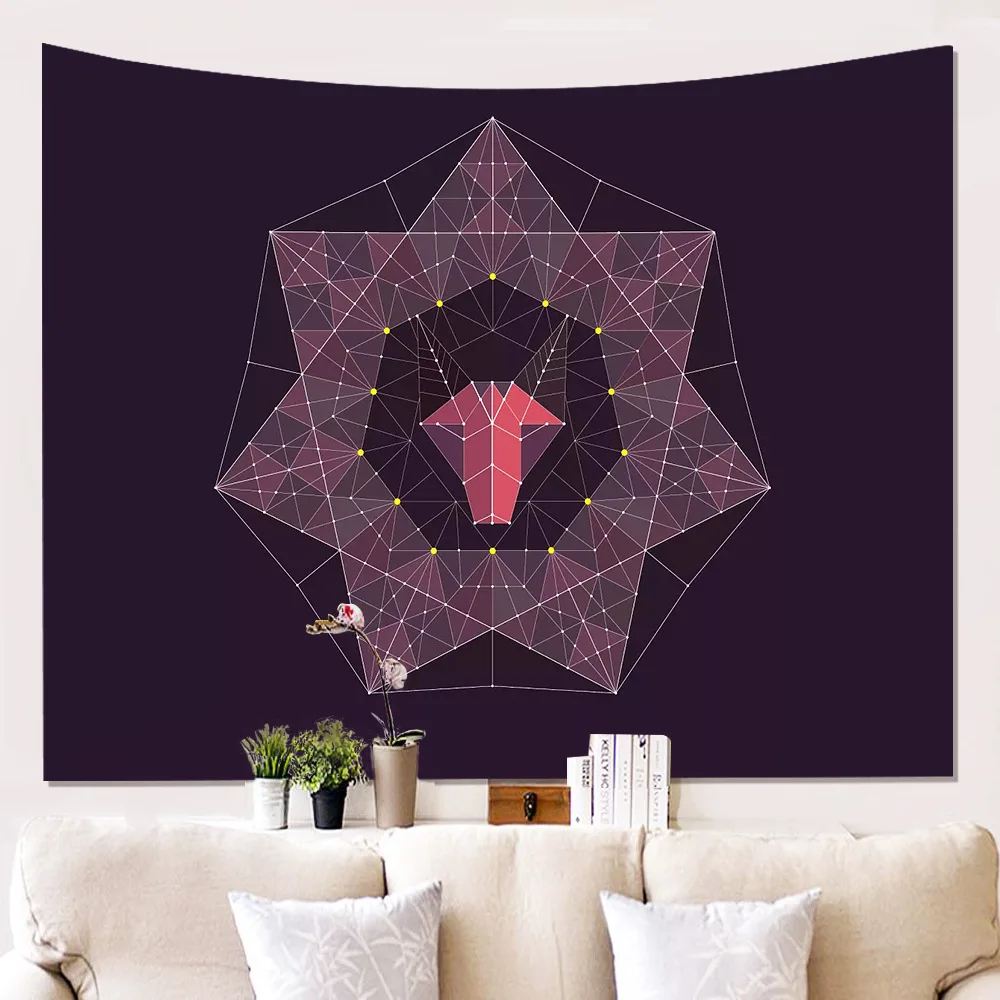 

3D геометрическая настенная ткань, подвесной фон, ткань, подвесная картина, гобелен, Настенный декор, гобелен, украшение для дома, Прямая пост...