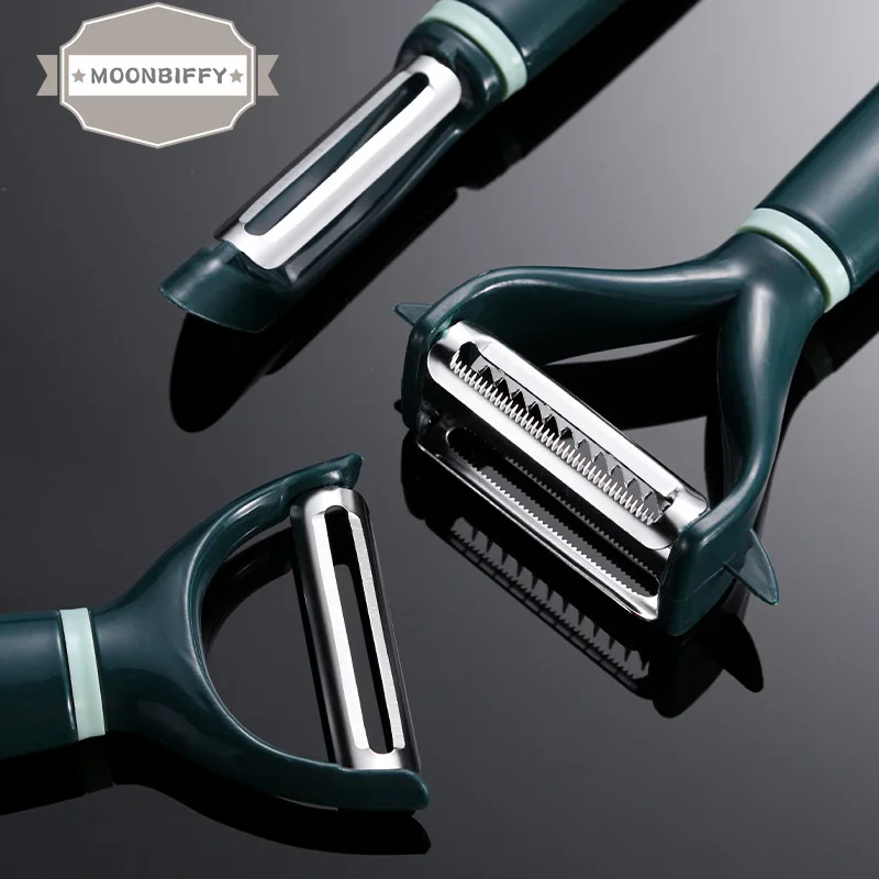 

Новинка 2022, кухонная Овощечистка, многофункциональная терка для овощей, фруктов, картофеля, огурцов, портативные острые прочные кухонные ин...