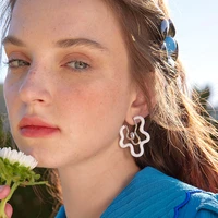 women dream shape hollow out geometric earrings four seasons