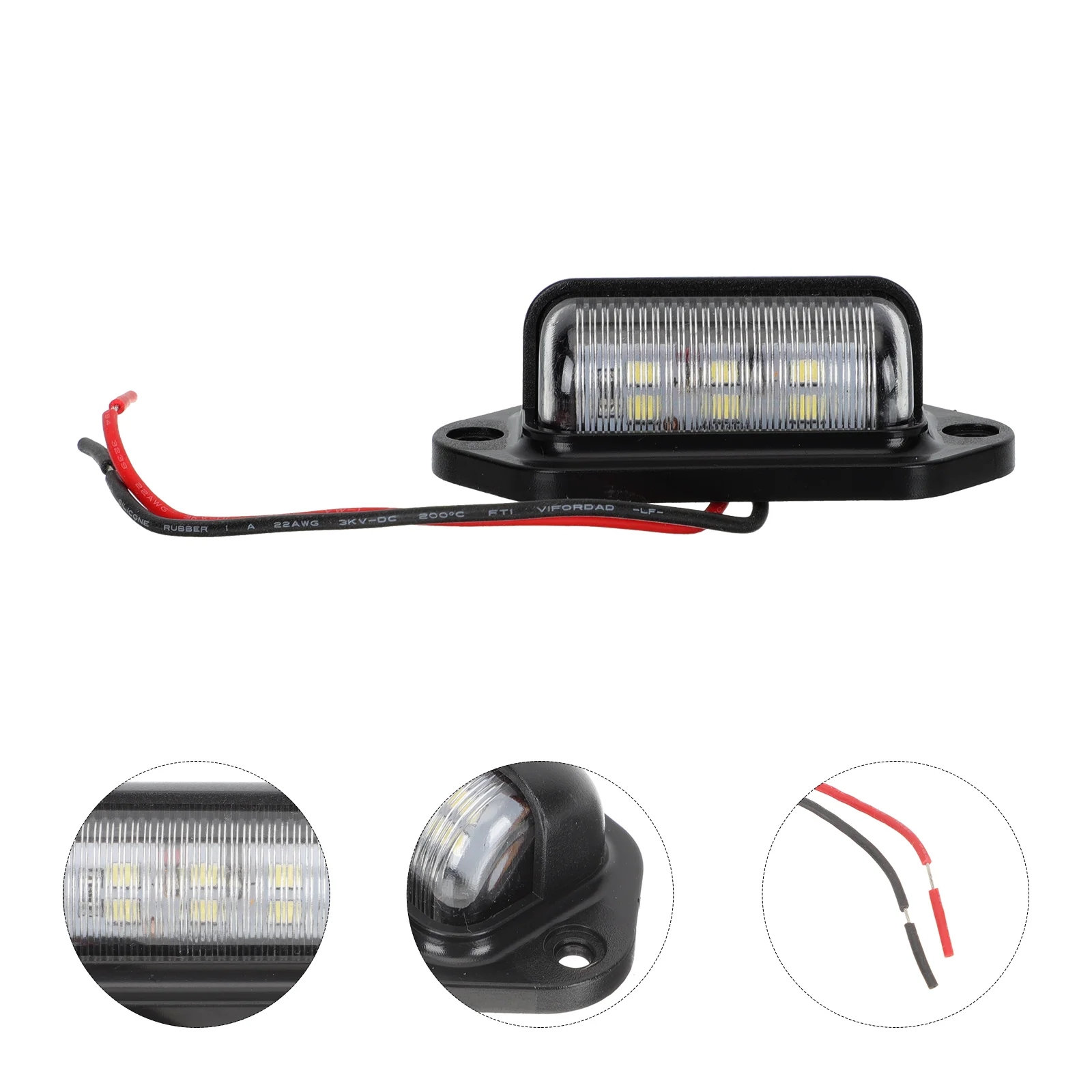 

License Plate Light Taillight Tag Lamp Assembly 12-24v Trailer Under Hood Light