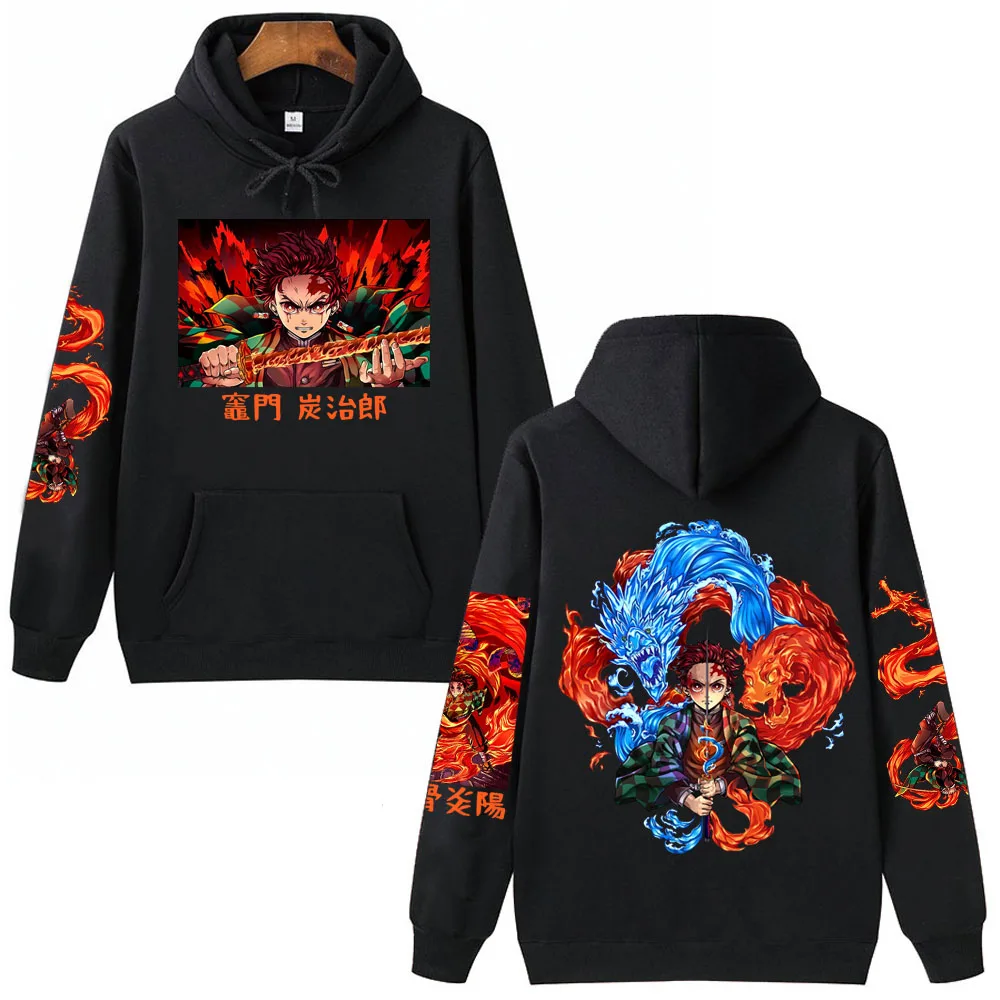 

2023 Hot Anime Demon Slayer Tanjiro Kamado Hoodie Man Woman Pullovers Tops Harajuku Streetwear