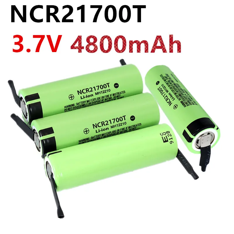 Литий-ионный аккумулятор NCR21700T, 3,7 в, 4800 мАч, 21700 15A5C, автоматический литий-ионный аккумулятор, никелевый плоттер «сделай сам»