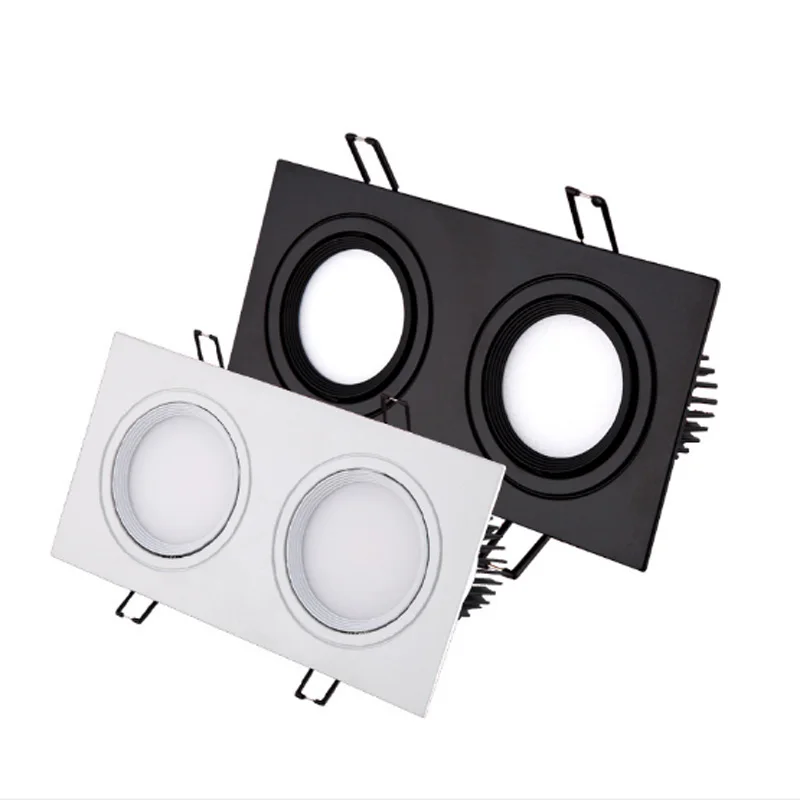 

Recessed Double LED Dimmable Downlight COB 7w 9w 12W 24W Spot light decoration Ceiling Lamp AC 110V 220V