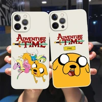 adventure time beemo jake liquid silicone phone soft cover for 13 12 11 pro max xs xr 8 7 plus 13 mini white protective sleeve