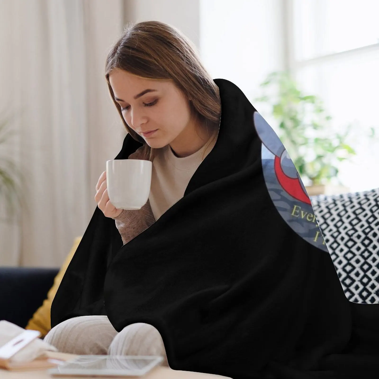 Плед Собака мудрости на диван лохматые рождественские подарки одеяла