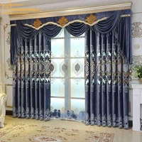 new european style curtains for living dining room bedroom high end extravagant embroidered bay window floor to ceiling shading