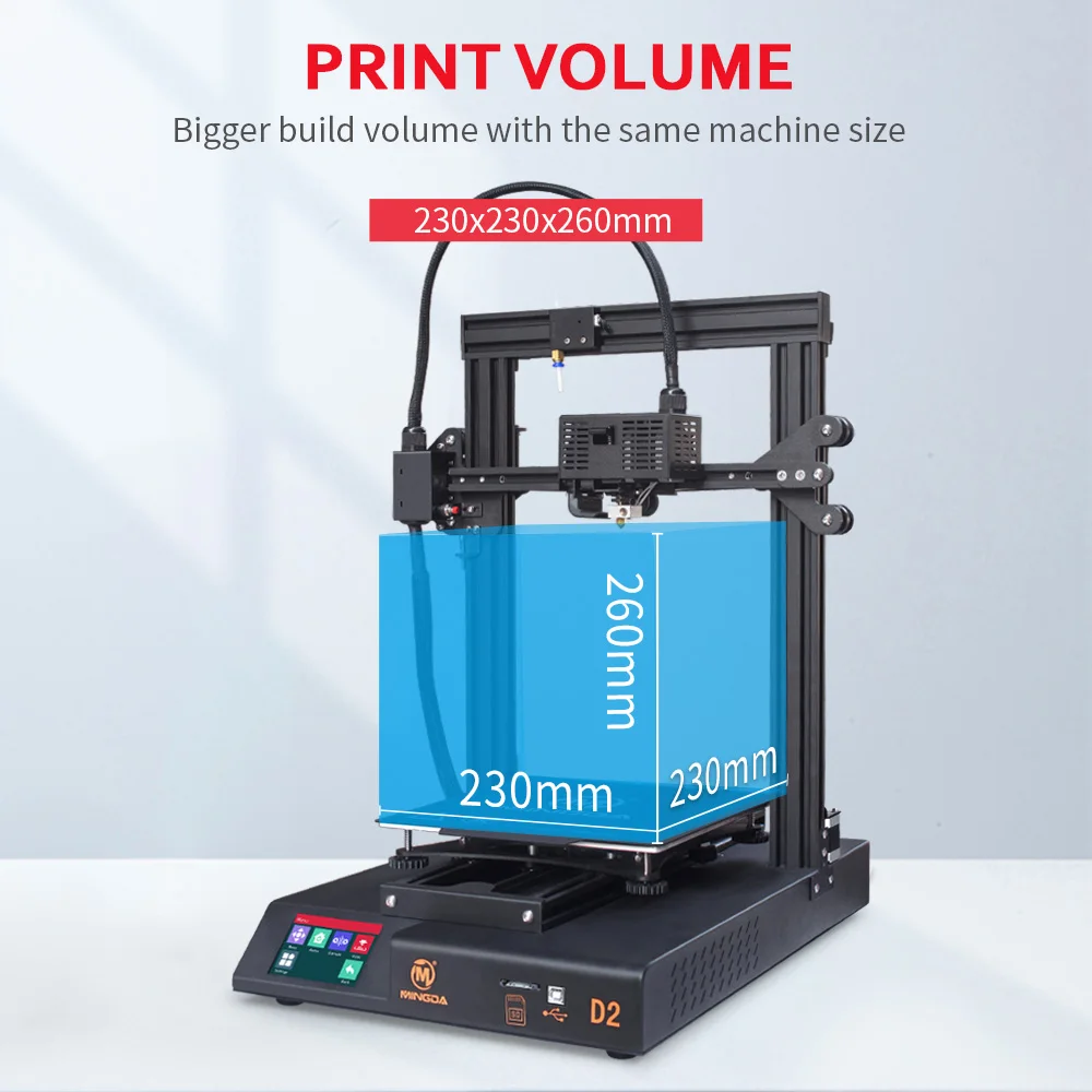 STEM Science technology Обучающие развивающие 3d принтер MINGDA D2 diy 230*230*260 мм для продажи