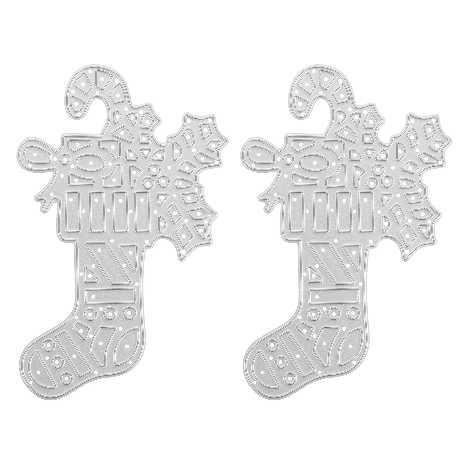 

2pcs Christmas Sock Cutting Die Carbon Steel Cards DIY Template Stencil