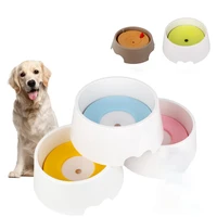floating dog bowl cat dish water drinking pet feeding plastic anti choking cat eating food plate portable travel pet products