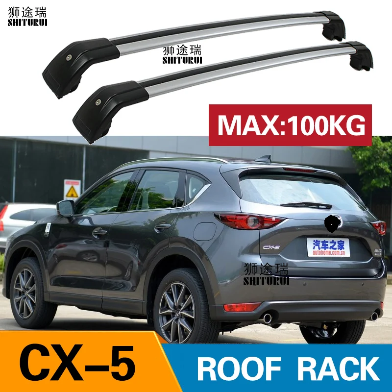 

SHITURUI 2Pcs Roof Bars for MAZDA - CX-5 CX5 SUV 2017-2019 KE, GH Aluminum Alloy Side Bars Cross Rails Roof Rack Luggage Carrier