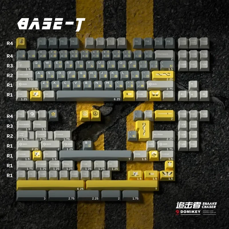 Фото Японские русские колпачки для клавиш CHASER Double Shot ABS Cherry Profile Sublegends для игровой механической клавиатуры №1