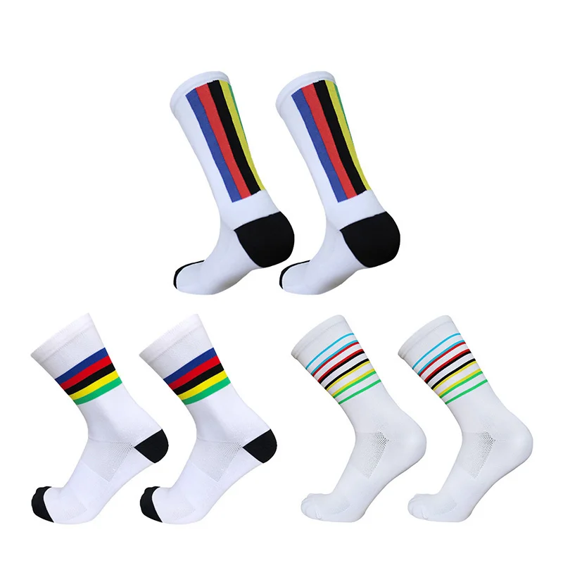 

cycling race 2023 New socks professional striped sports socks breathable outdoor cycling socks men women calcetines ciclismo