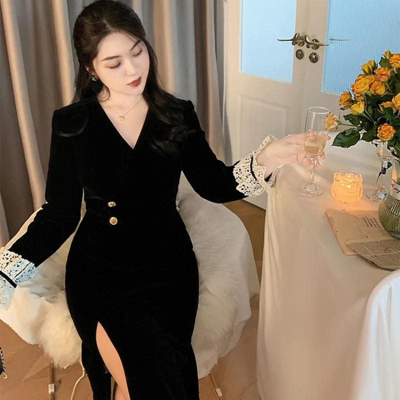 Женское платье-костюм новинка 2024 осенне-зимний костюм с юбкой Новое Элегантное