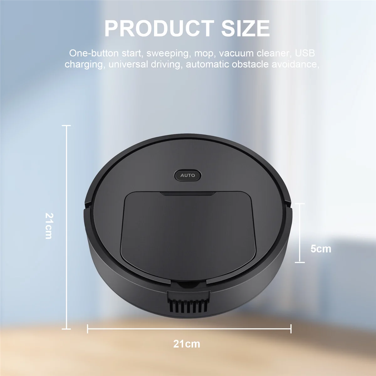 

Automatic Robot Cleaner 3 in 1 Smart Broom Robot Vacuum Cleaner Lazy Household Cleaning Wireless Sweeper Robot ,Black B