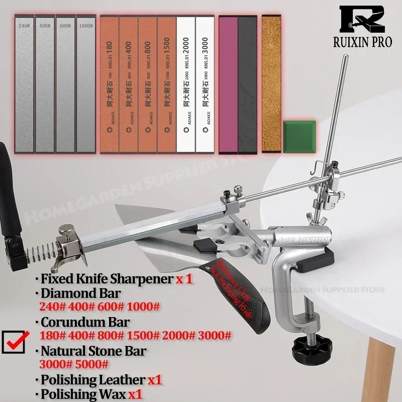 

RUIXIN Pro RX009 2023, точилка для ножей с фиксированным углом, точильный камень, алмазный точильный камень, полный набор, кухонные аксессуары, инструмент