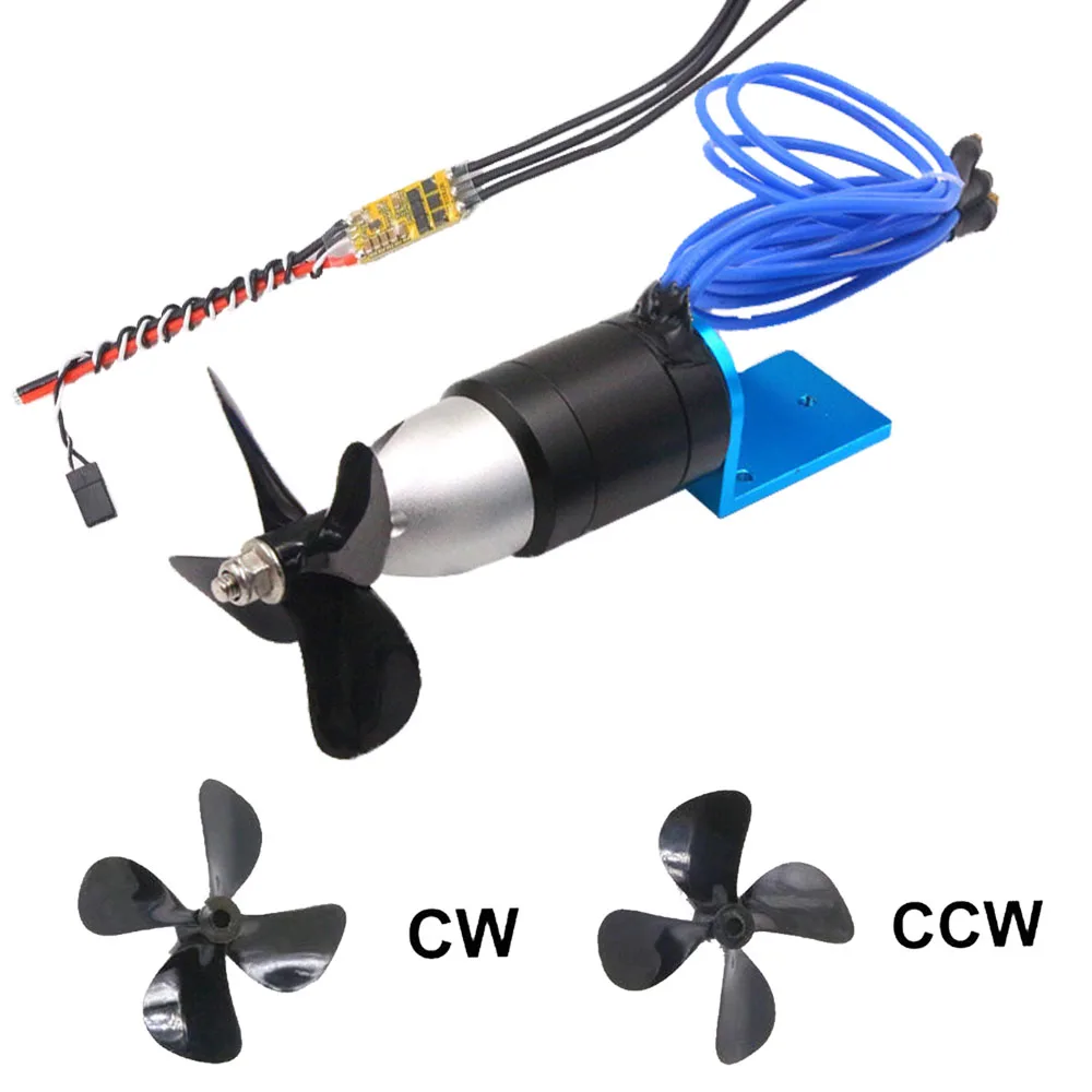 

Underwater Thruster 2838 350KV Waterproof Brushless Motor Propeller Set 24V 2.4KG CW CCW for RC Boat/ROVRobot Power Drive Motor