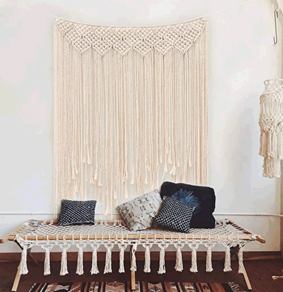 

Nordic bohemian hand-woven tapestry