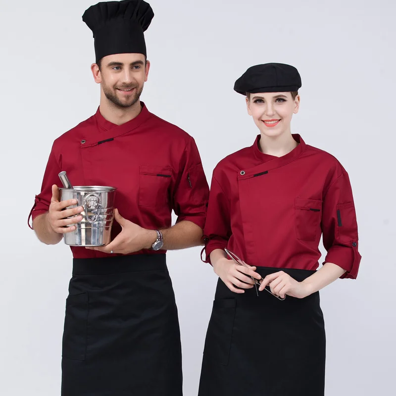 

2023 Winter Long Sleeve Restaurant Uniforms For Cooks Womens Personality Discount Clothing Mens Cotton Chef Jackets