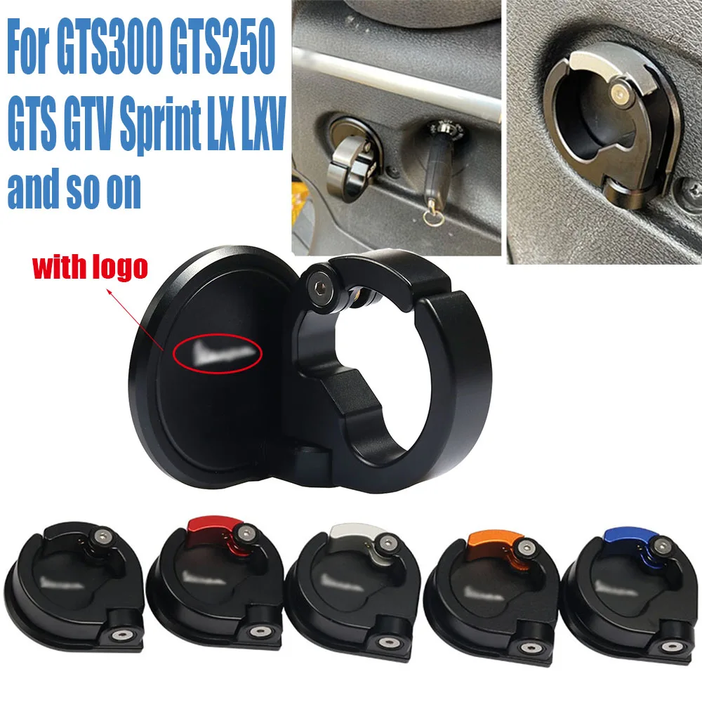 

For Vespa GTS300 GTS250 GTS GTV Sprint LX LXV 50 125 250 300 Motorcycle Hook Foldable Storage Lock Hook Holder Bag Hanger