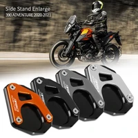 motorcycle cnc kickstand sidestand stand extension enlarger pad accessories motorbike 390adventure for 390 adventure 2020 2021